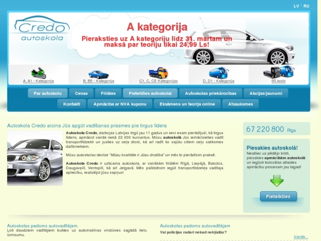 Credo 3, autoskola, SIA